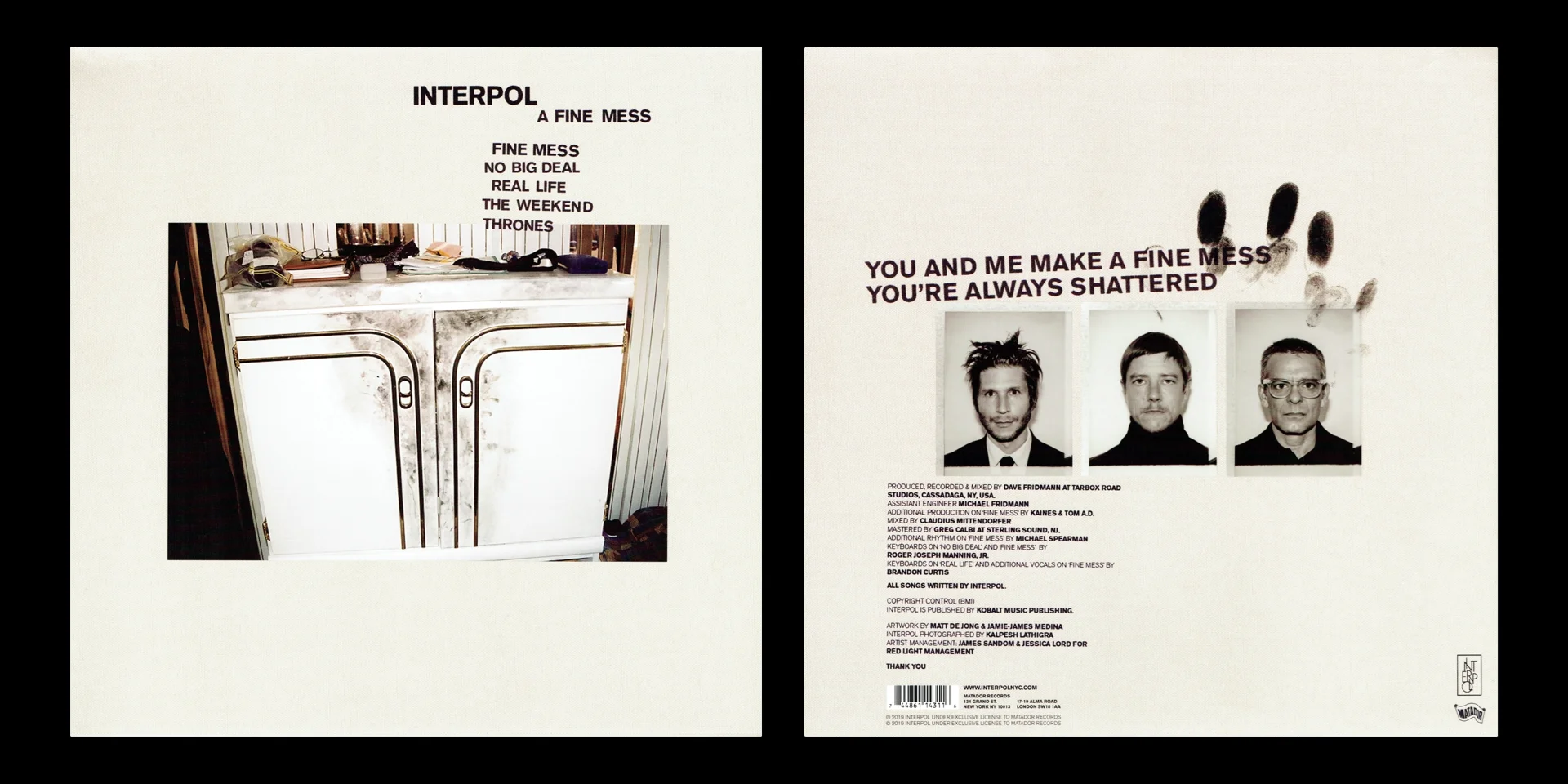LP/VINYL (Digitized) | HR/HF FLAC 24-Bit 192.0 kHz - INTERPOL - 2019 - A Fine Mess (12'', 45 RPM, EP)