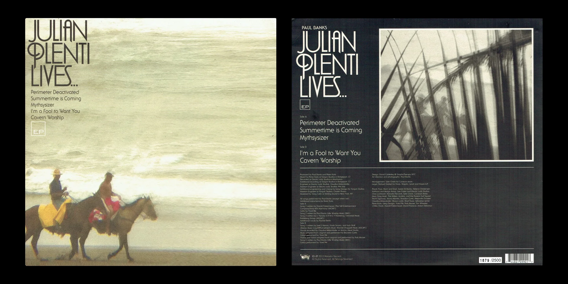 LP/VINYL (Digitized) | HR/HF FLAC 24-Bit 192.0 kHz - Paul Banks - 2012 - Julian Plenti Lives... (10'', 45 RPM, EP, Ltd. Ed., Numbered (1879/2500))