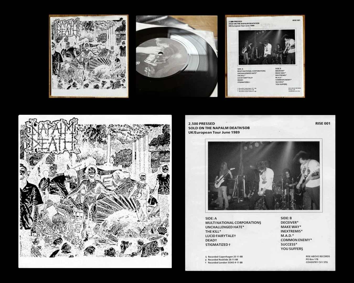 LP/VINYL (Digitized) | HR/HF FLAC 24-Bit 192.0 kHz - NAPALM DEATH - 1989 - Napalm Death - Live (7'') (Rise Above Records, UK)