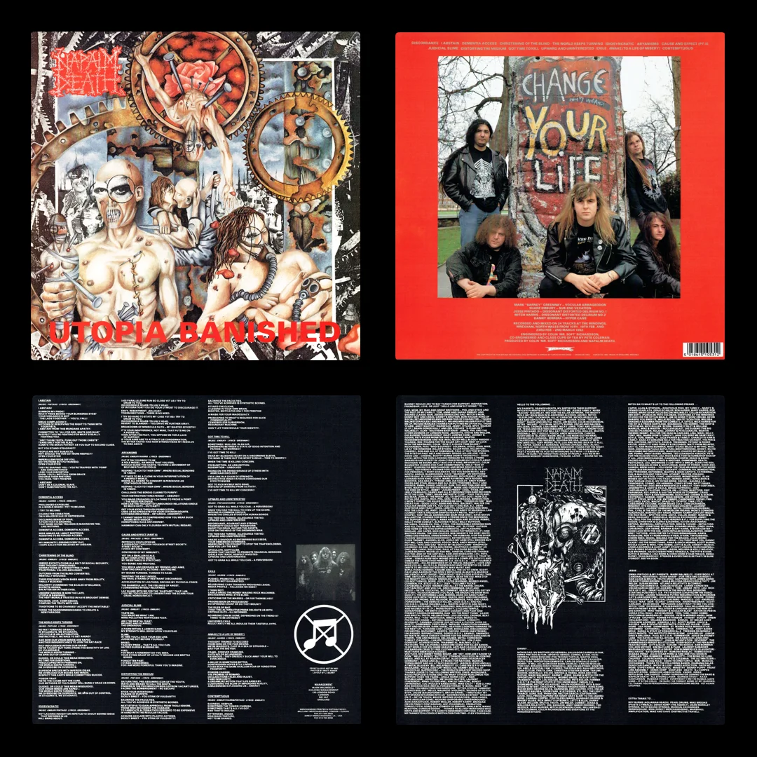 LP/VINYL (Digitized) | HR/HF FLAC 24-Bit 192.0 kHz - NAPALM DEATH - 1992 - Utopia Banished (MOSH53) (First Press)