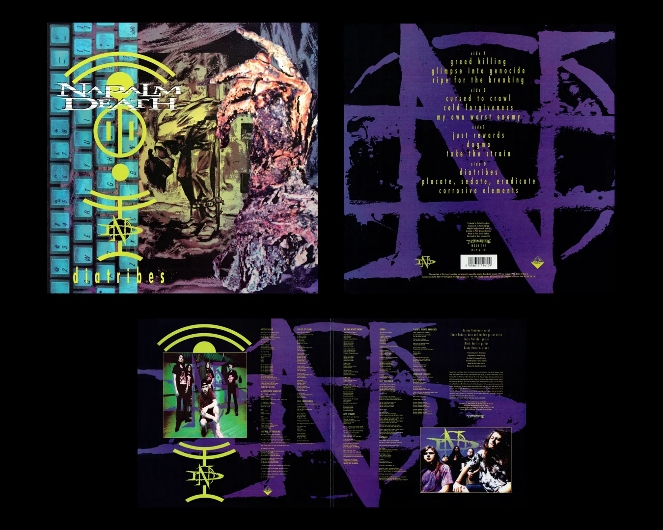 LP/VINYL (Digitized) | HR/HF FLAC 24-Bit 192.0 kHz - NAPALM DEATH - 1995 - Diatribes (MOSH 141) (First Press)