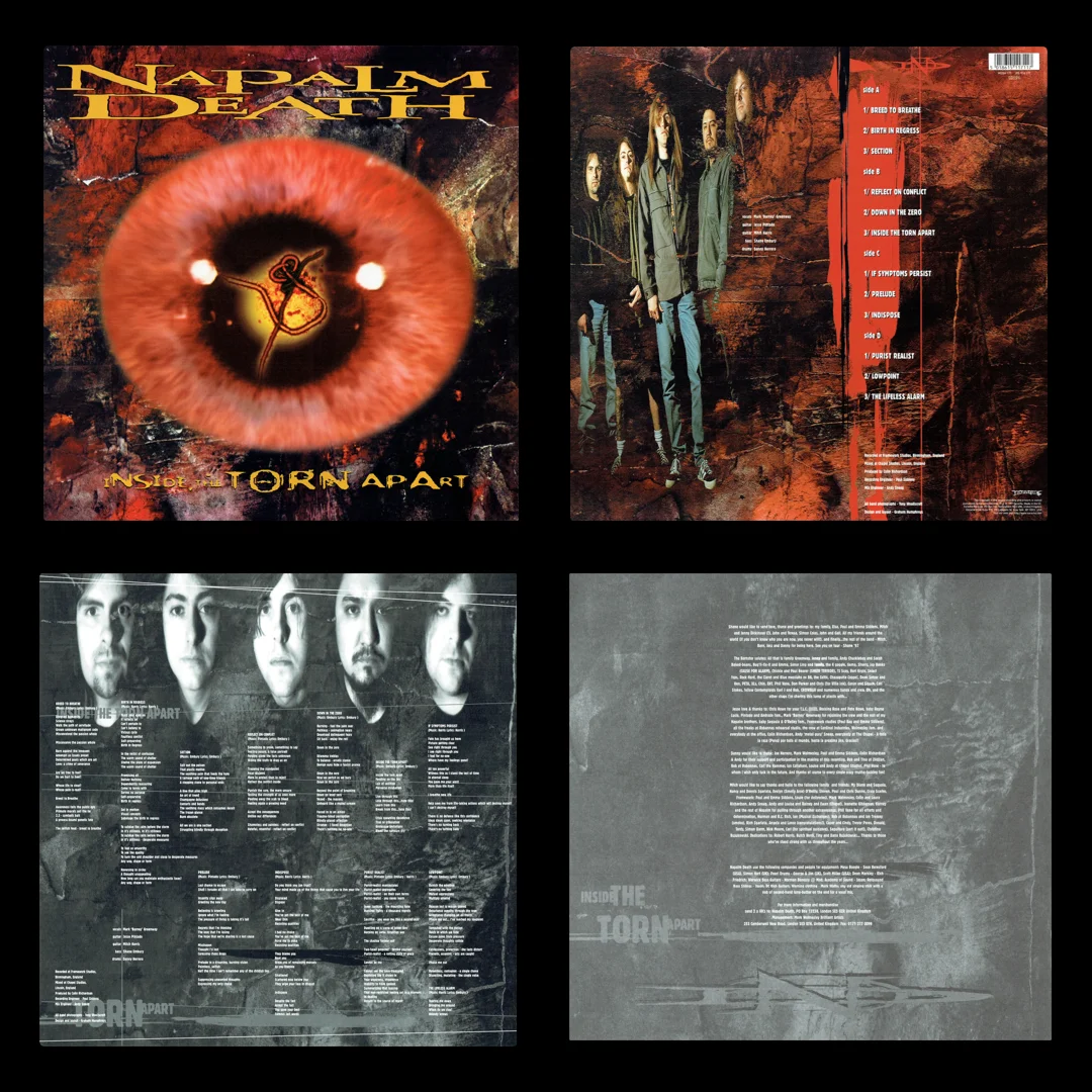 LP/VINYL (Digitized) | HR/HF FLAC 24-Bit 192.0 kHz - NAPALM DEATH - 1997 - Inside The Torn Apart (MOSH 171) (First Press)