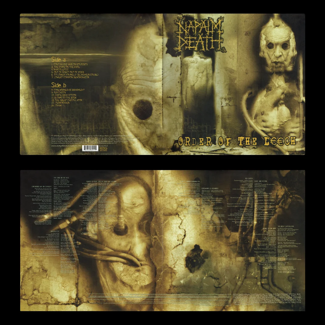 LP/VINYL (Digitized) | HR/HF FLAC 24-Bit 192.0 kHz - NAPALM DEATH - 2002 - Order Of The Leech (SLAVE001LP) (First Press)