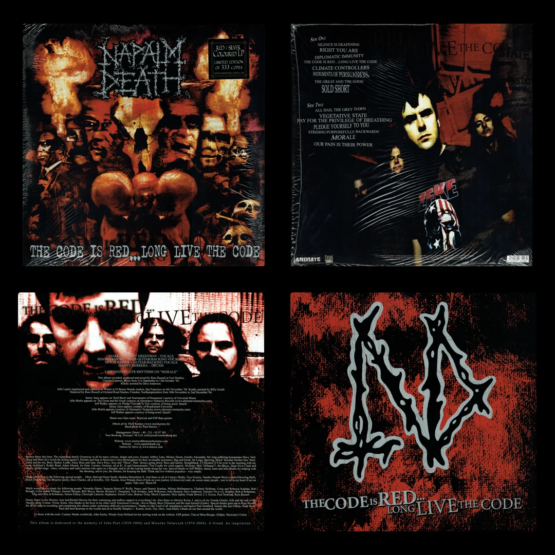LP/VINYL (Digitized) | HR/HF FLAC 24-Bit 192.0 kHz - NAPALM DEATH - 2005 (2013) - The Code Is Red... Long Live The Code (AR046) (Reissue)