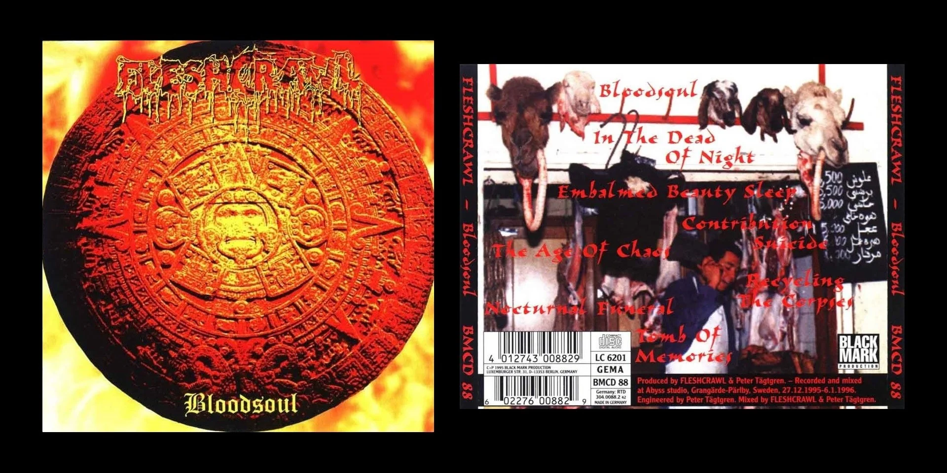 FLESHCRAWL - 1996 - Bloodsoul (64083808) (Black Mark Production  BMCD 88, 4012743008829/602276008829, Germany) - [ FLAC 16-Bit 44.1 kHz ]