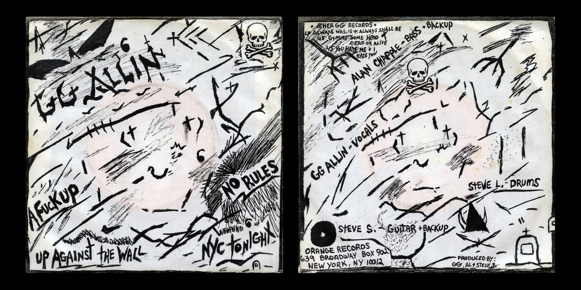 LP/VINYL (Digitized) | FLAC 24-Bit 96.0 kHz - GG Allin - 1982 - No Rules (EP, 7'', 45 RPM)