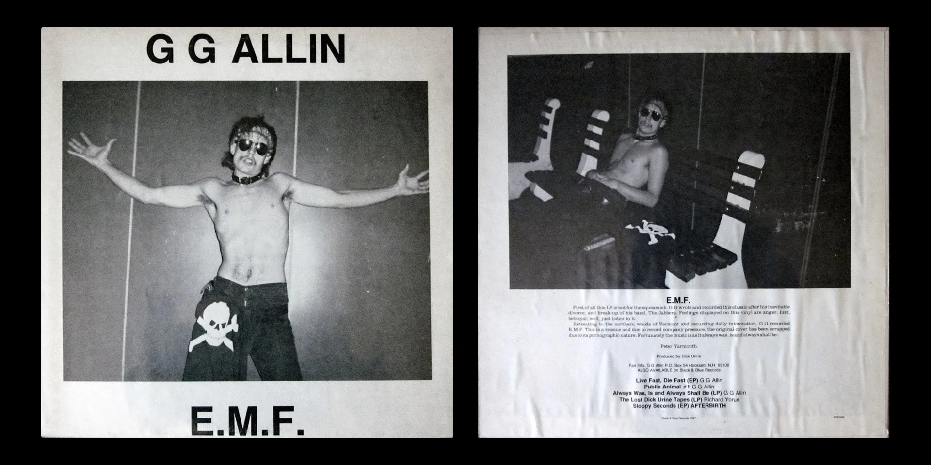 LP/VINYL (Digitized) | FLAC 24-Bit 96.0 kHz - GG Allin - 1987 - E.M.F. (Reissue)