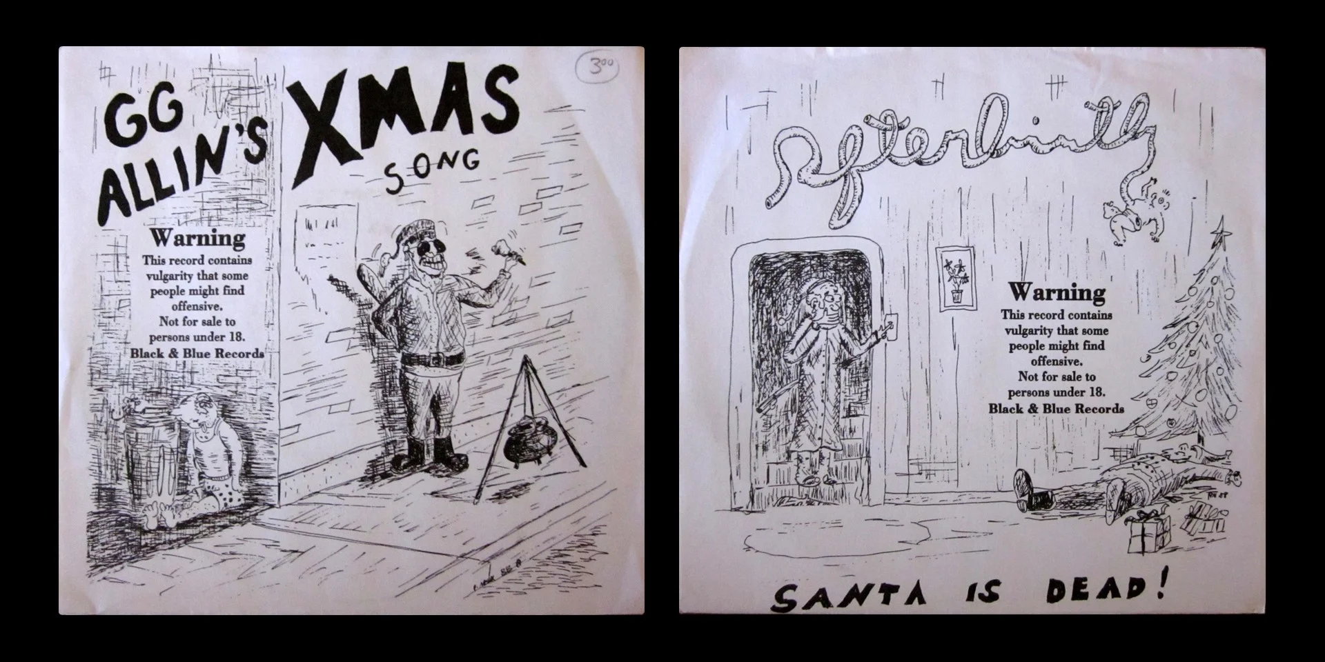 LP/VINYL (Digitized) | FLAC 24-Bit 96.0 kHz - GG Allin & Algae Afterbirth - 1988 - GG Allin's Xmas Song / Santa Is Dead!