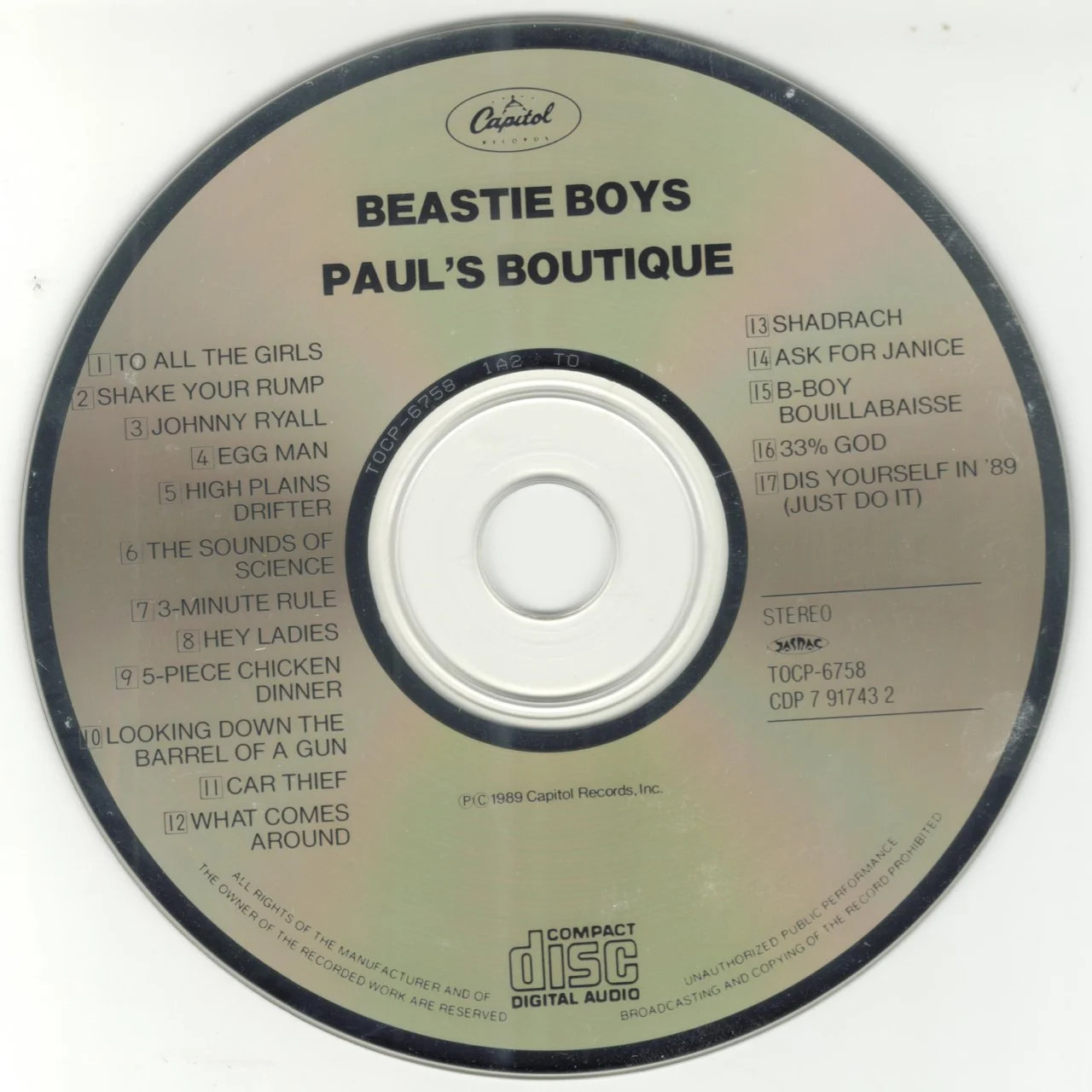 BEASTIE BOYS - 1991 (1989) - Paul's Boutique (Reissue, Supermasters Series) - [ FLAC 16-Bit 44.1 kHz ]