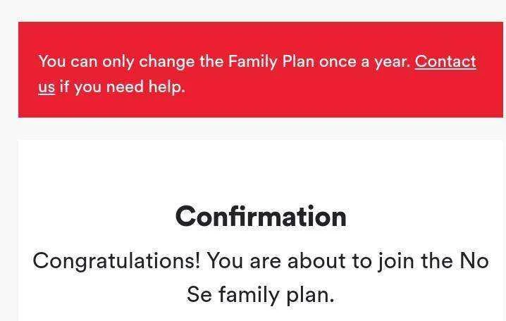 Help: about spotify family