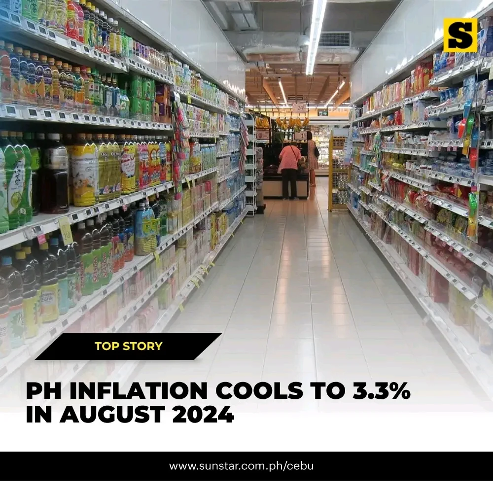 Ph Inflation Cools To 3.3% In Aug.2024