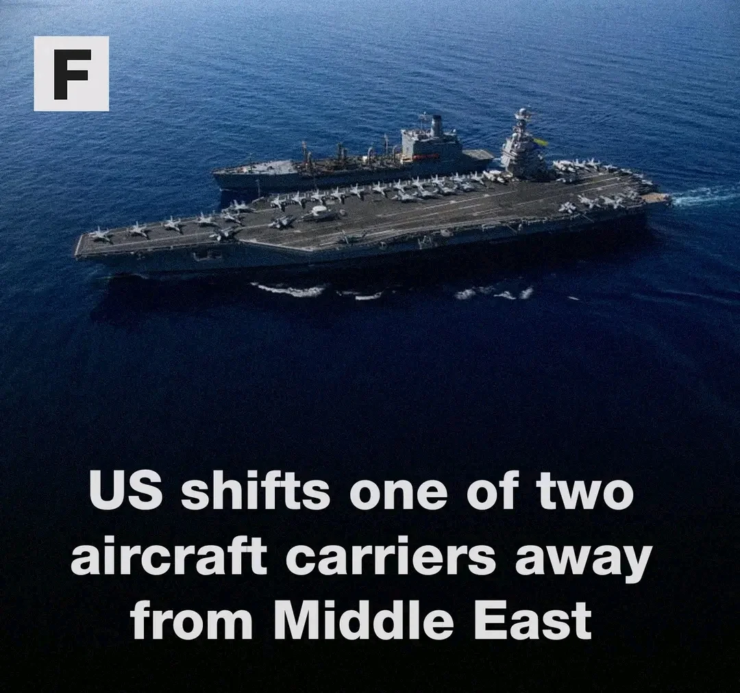 US Shifts One Of Two Aircraft Carriers Away From Middle East.