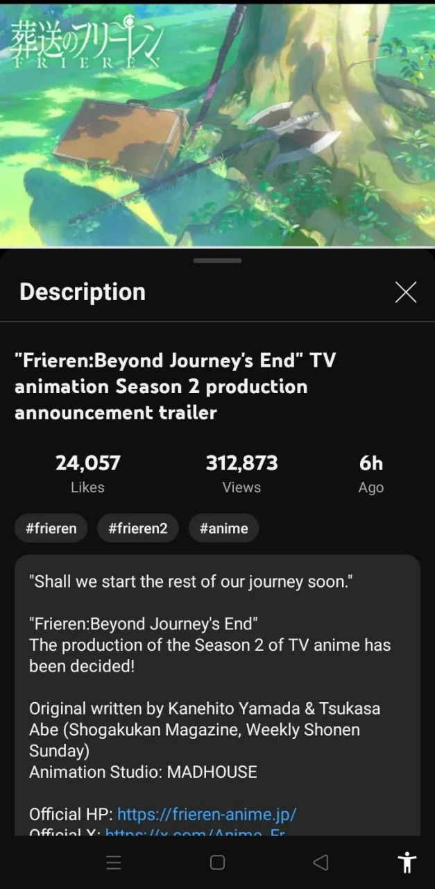 Frieren anime Season 2