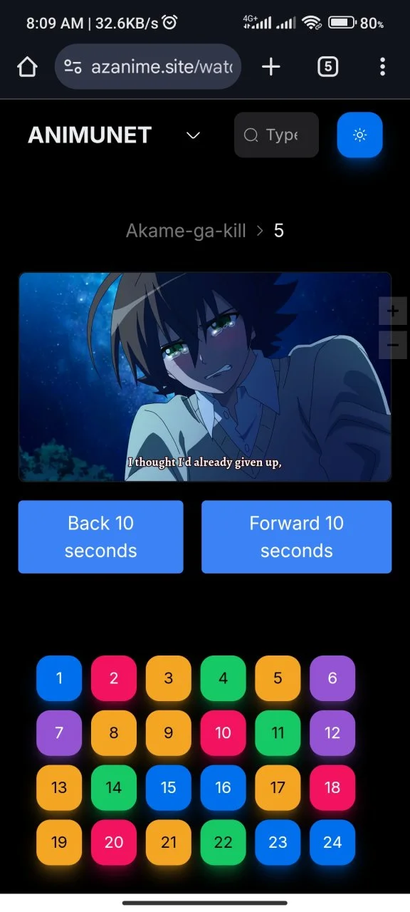 Azanime new website