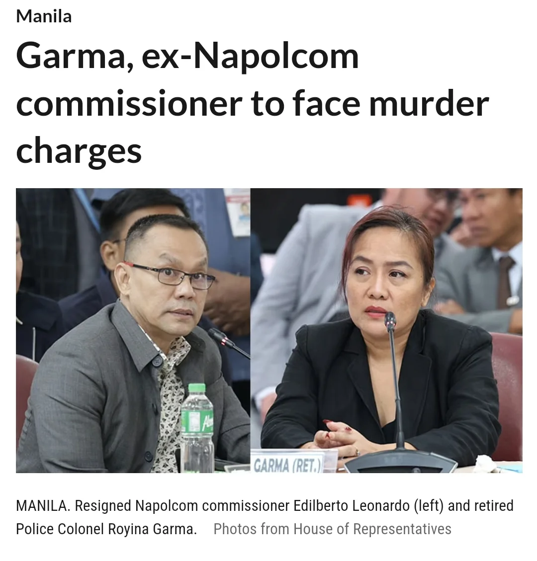 Garma, ex-Napolcom commissioner to face murder charges