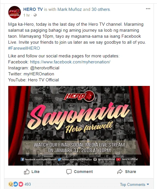 Goodbye hero tv