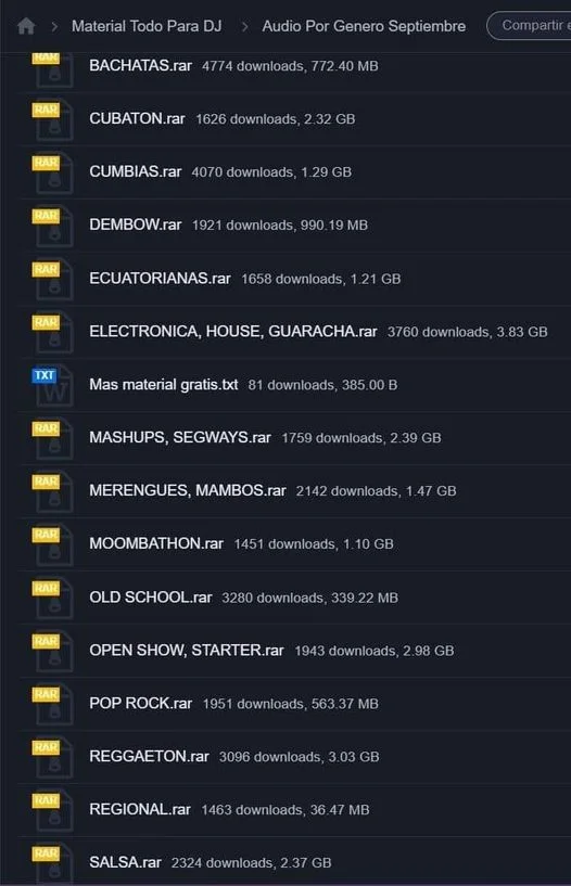 DJ TOTO Audio Por Genero Octubre