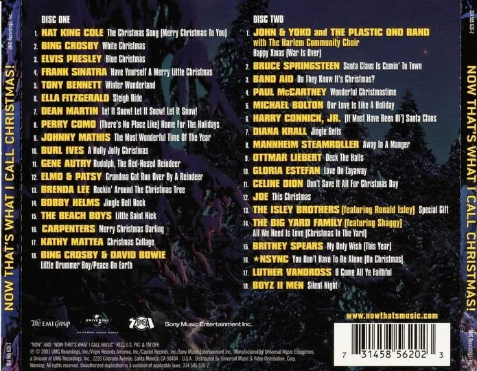 2001 Various Artists - Now That's What I Call Christmas! (UMG Recordings, Inc., 314 585 620-2, USA)