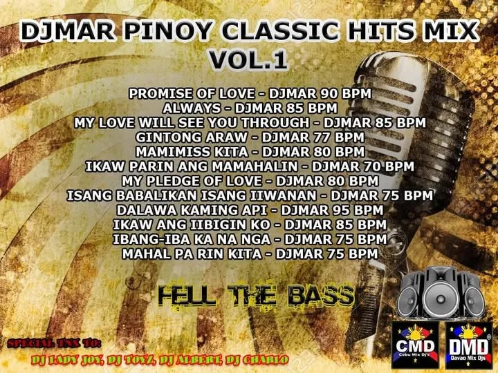 DJMAR PINOY CLASSIC HITS MIX VOL.1