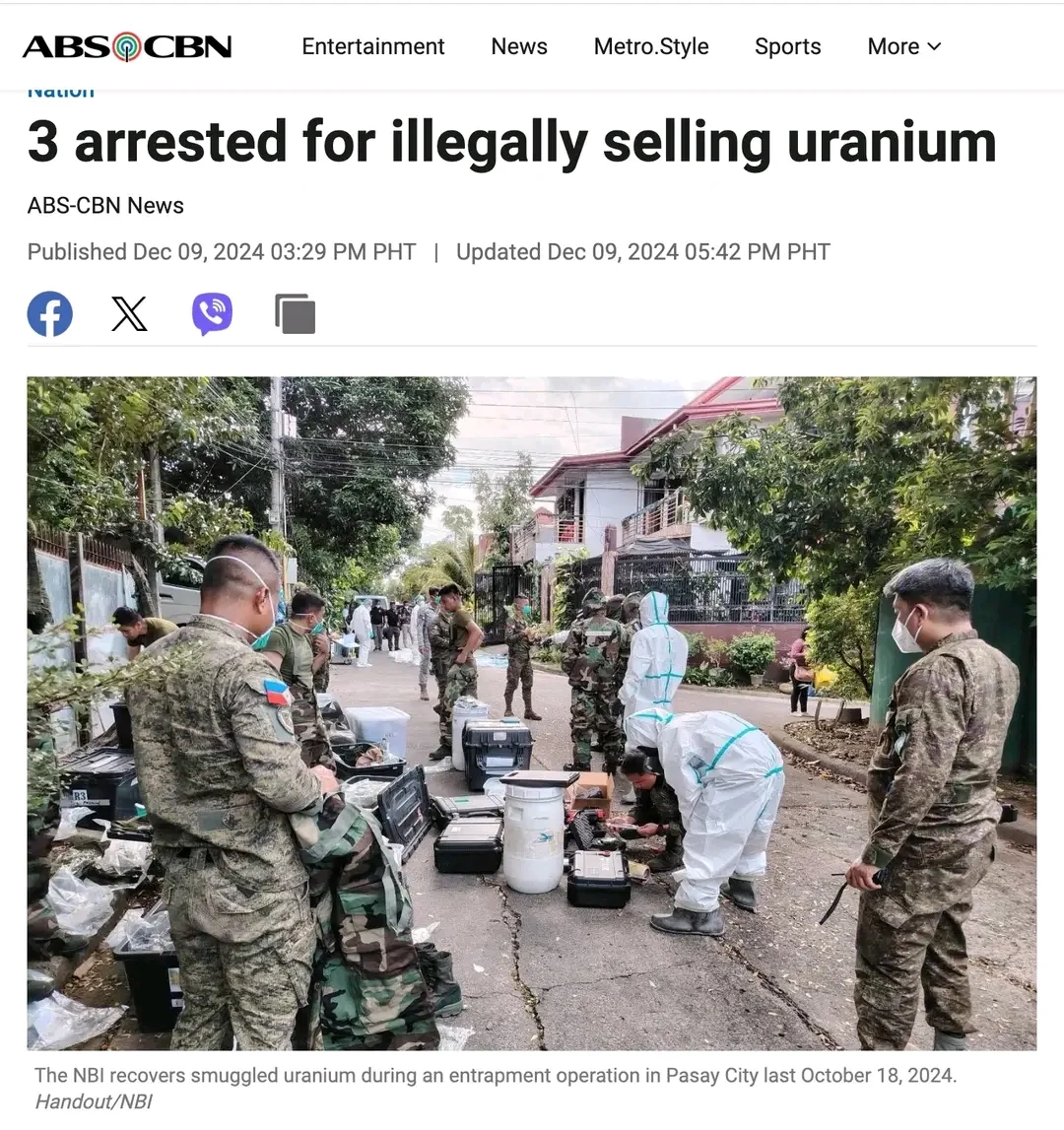 3 arrested for illegally selling uranium