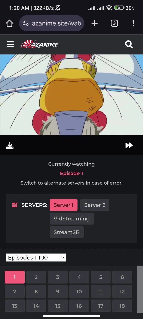 SERVER FIXED AZANIME