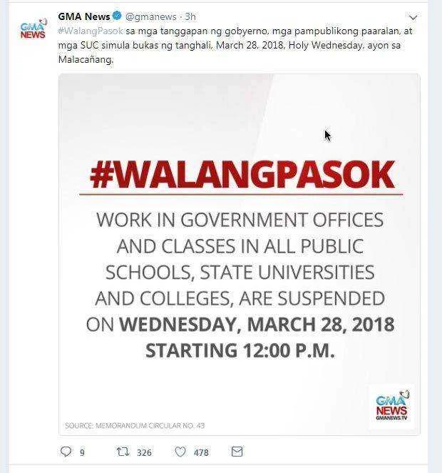 #walang pasok