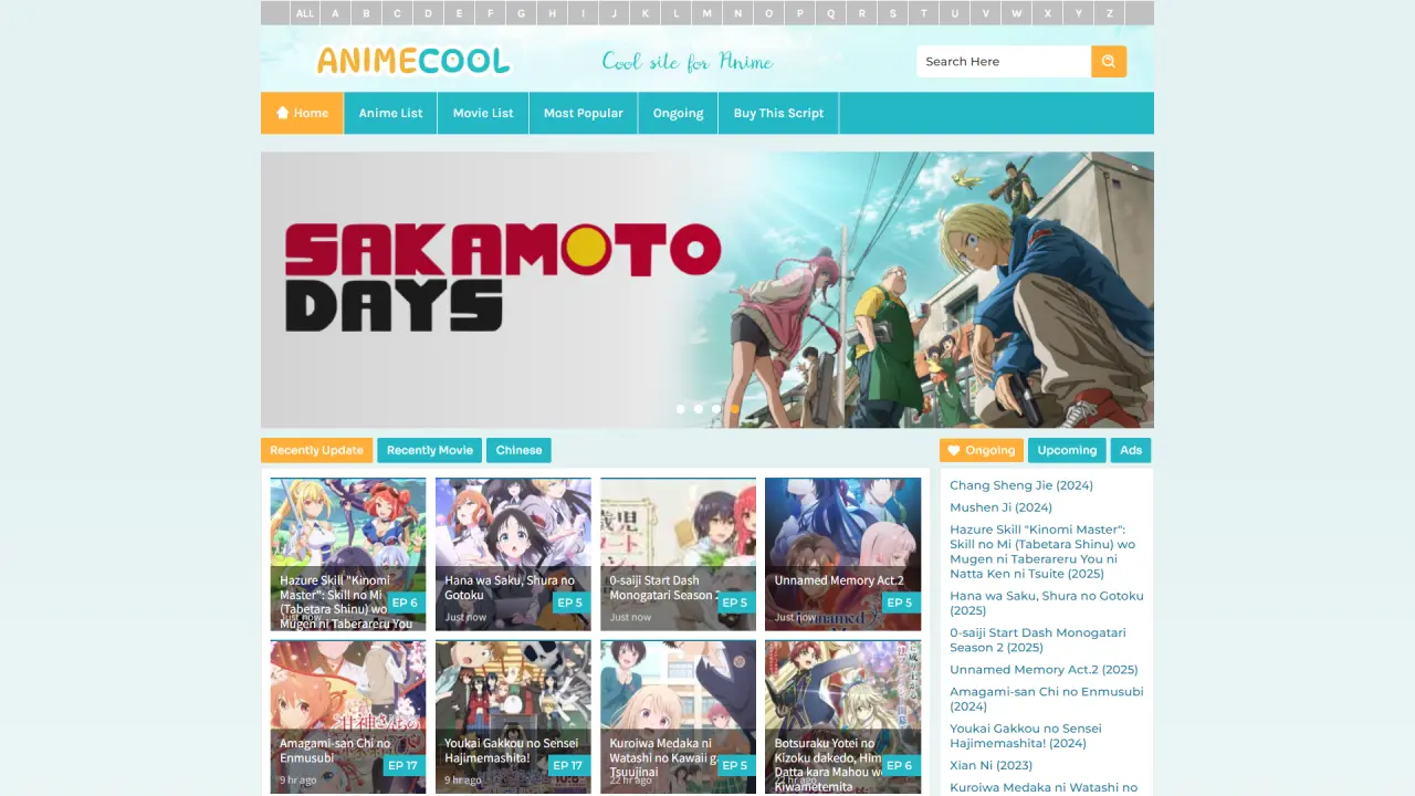 Fresh Anime Site without ads!