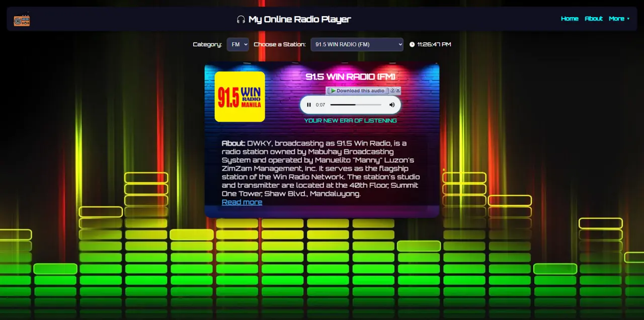 MY ONLINE RADIO (WEB) WAVETUNE RADIO