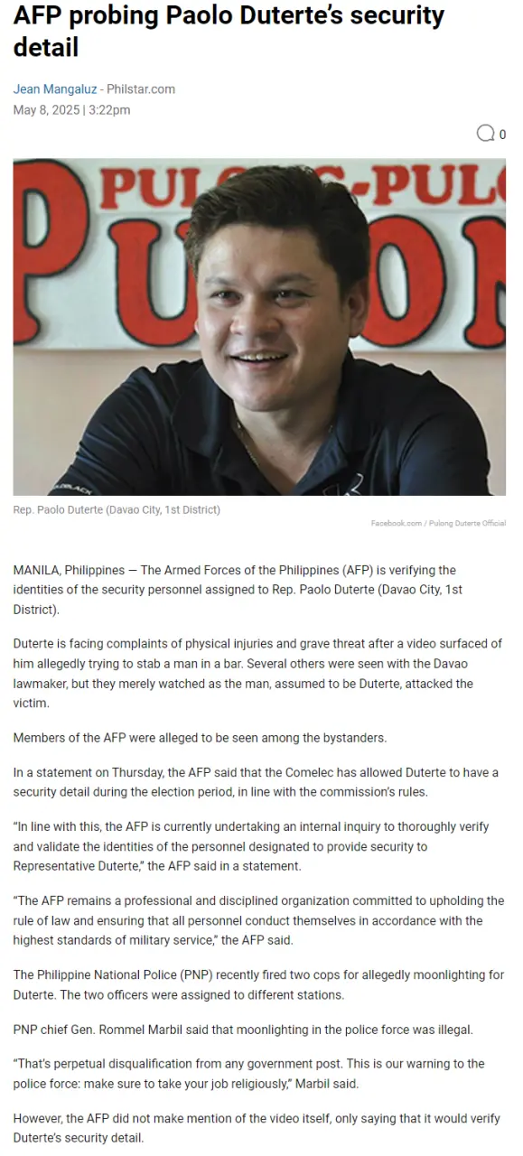 PH AFP probe paolo duterte security.webp
