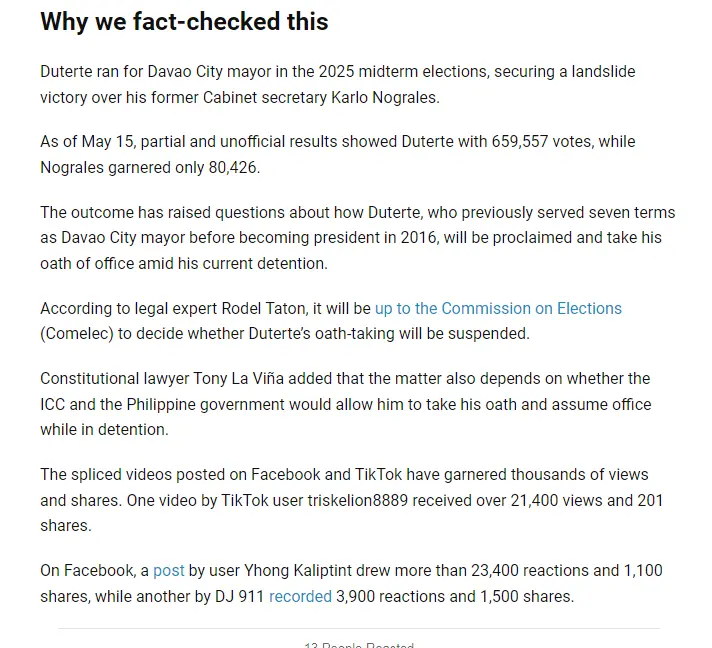 fact-check-misleading-clips-honeylets-remark-suggest-dutertes-return-after-mayoral-win p3.webp