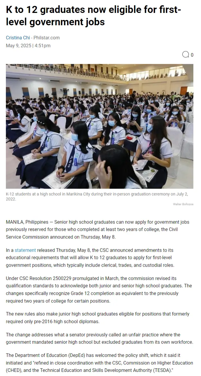 k-12-graduates-now-eligible-first-level-government-jobs p1.webp