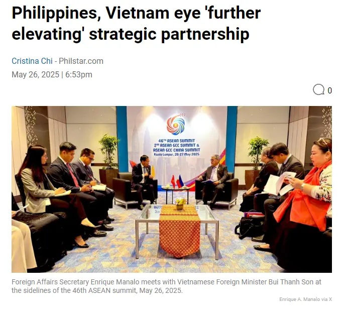 Philippines, Vietnam eye 'further elevating' strategic partnership