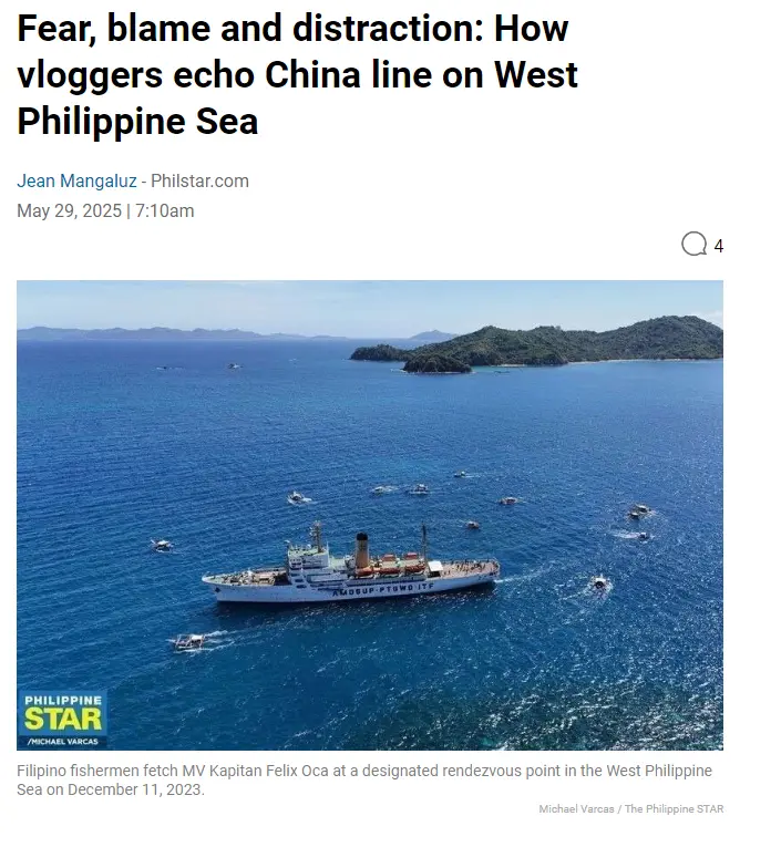 Fear, blame and distraction: How vloggers echo China line on West Philippine Sea