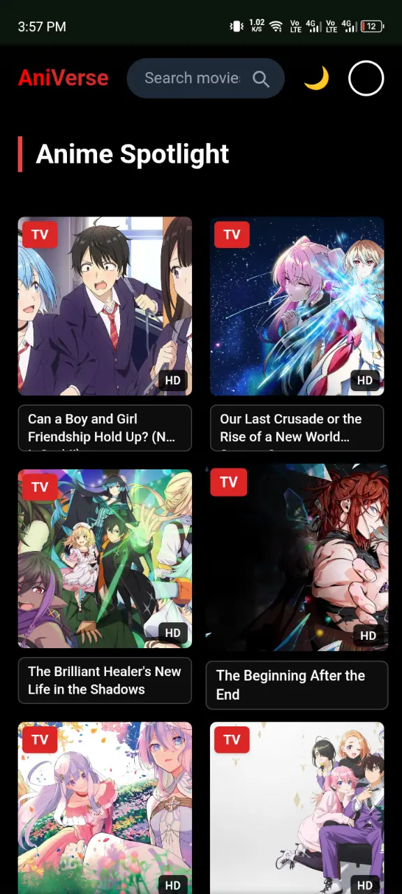 AniVerse - Anime Streaming Website