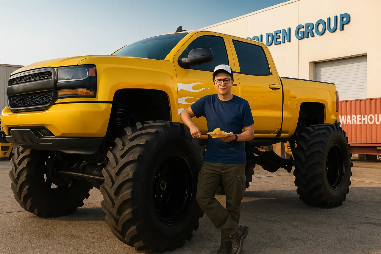20250629_1311_Glossy Monster Truck Scene_remix_01jyx1fh6zeje8cgfjvpb3qphh.webp