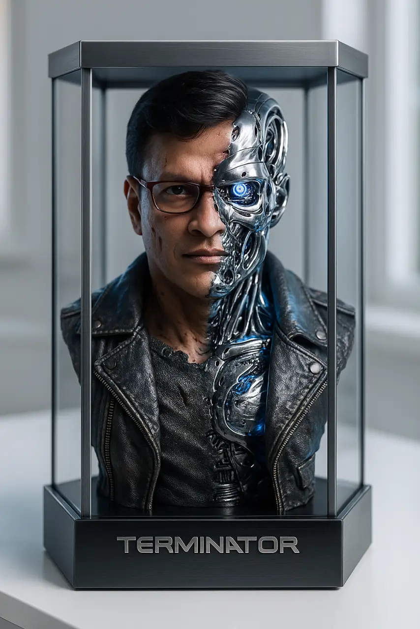 20250704_0558_Futuristic Terminator Bust_remix_01jz94pkkefq6be4txe3s1h4xn.webp