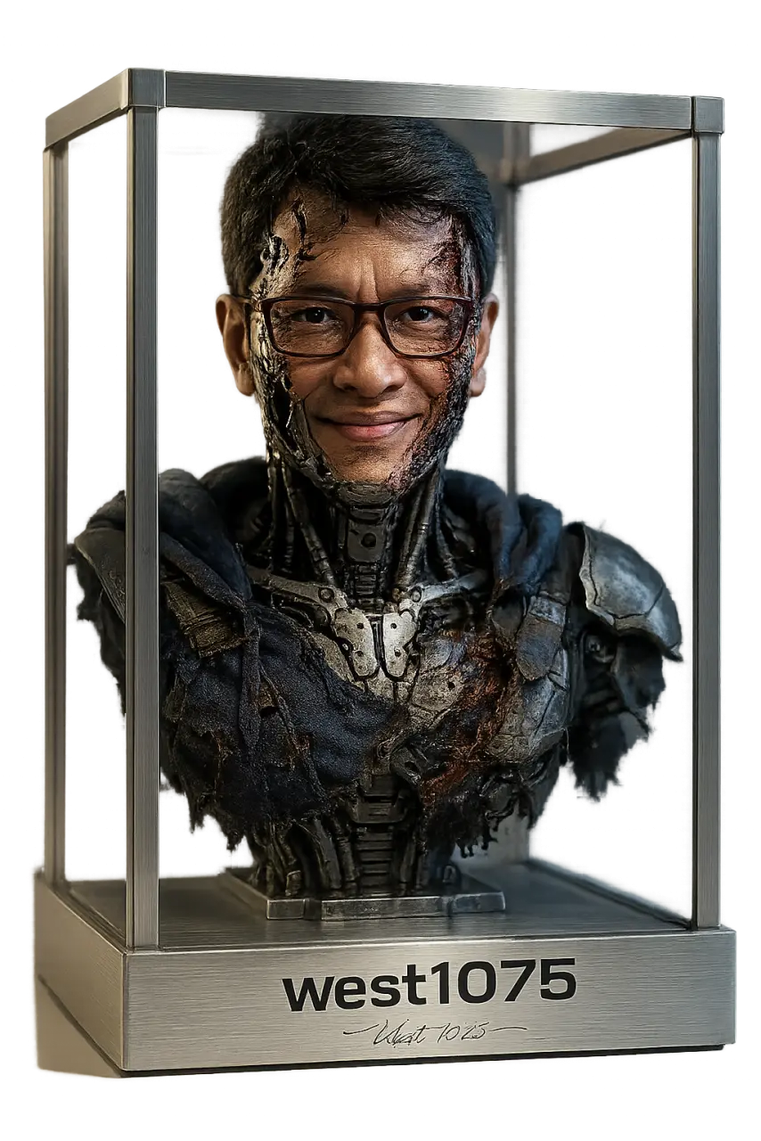 20250705_2113_Futuristic Robotic Bust_remix_01jzdbeb08e9q94mp68ebjymkg.webp