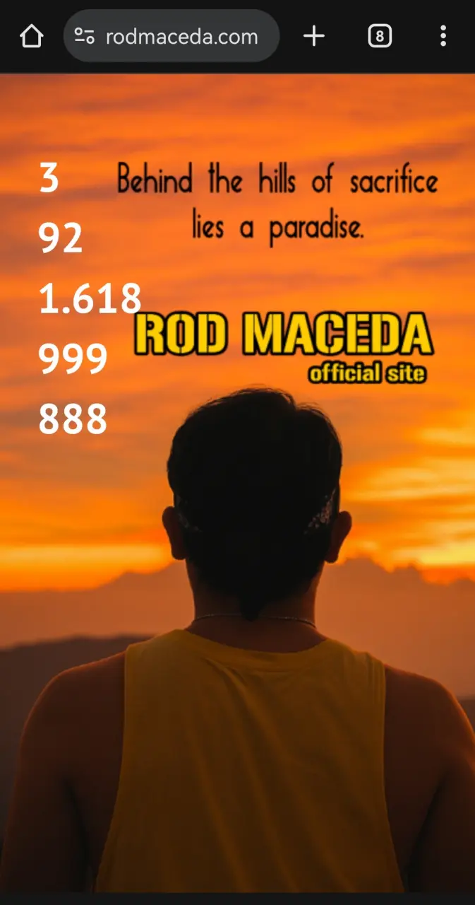 Rod Maceda official site banner 2025 Behind The Hills of Sacrifice Lies A Paradise www.RodMac...webp