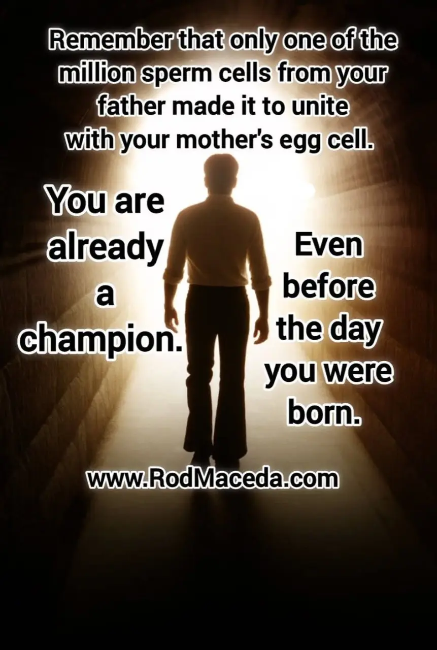 Rod Maceda life quotes Remember that only one of the million ***** cells from your father mad...webp