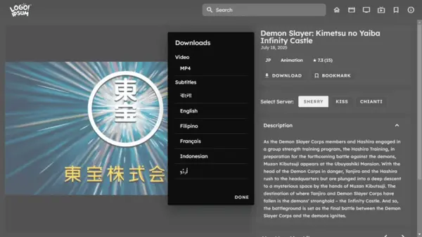 Demon Slayer: Kimetsu no Yaiba Infinity Castle (2025) (HDCAM) (Streaming/Download)