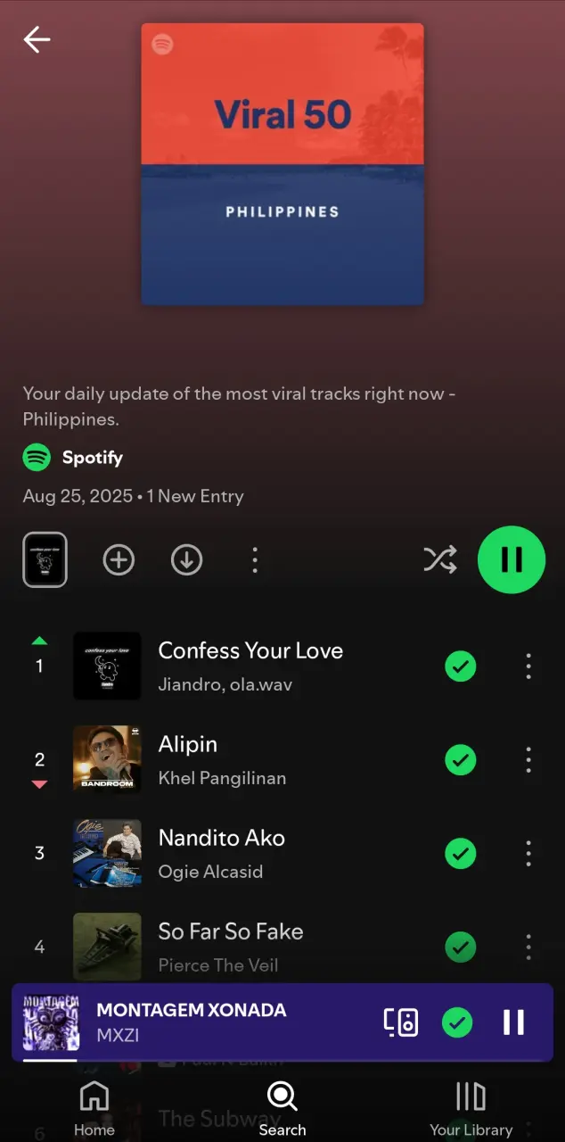 Viral 50 Philippines - Spotify Playlist (August 26, 2025)
