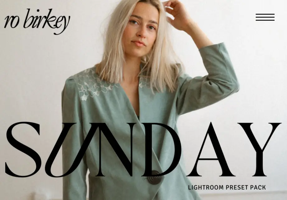 Ro Birkey - Sunday Lightroom Preset Pack.webp