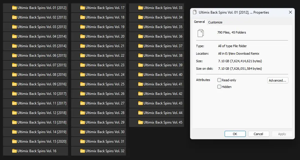 Ultimix Back Spins Vol.1 - Vol.45 Collections