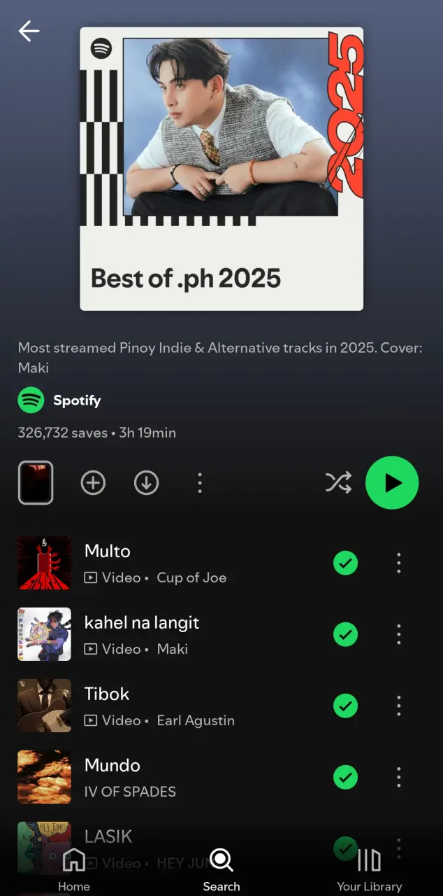 Spotify Playlist: Best of .ph 2025 (OPM Indie/Alt)