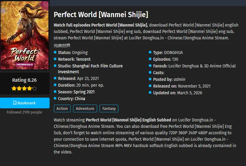 Perfect World [Wanmei Shijie] -On Going