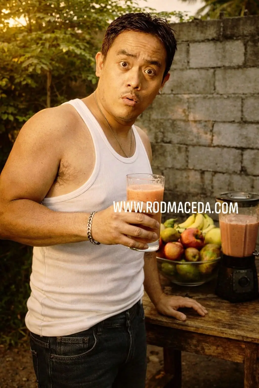 Hot daddy Rod Maceda white sando blue denim jeans gorgeous macho gwapito look.webp