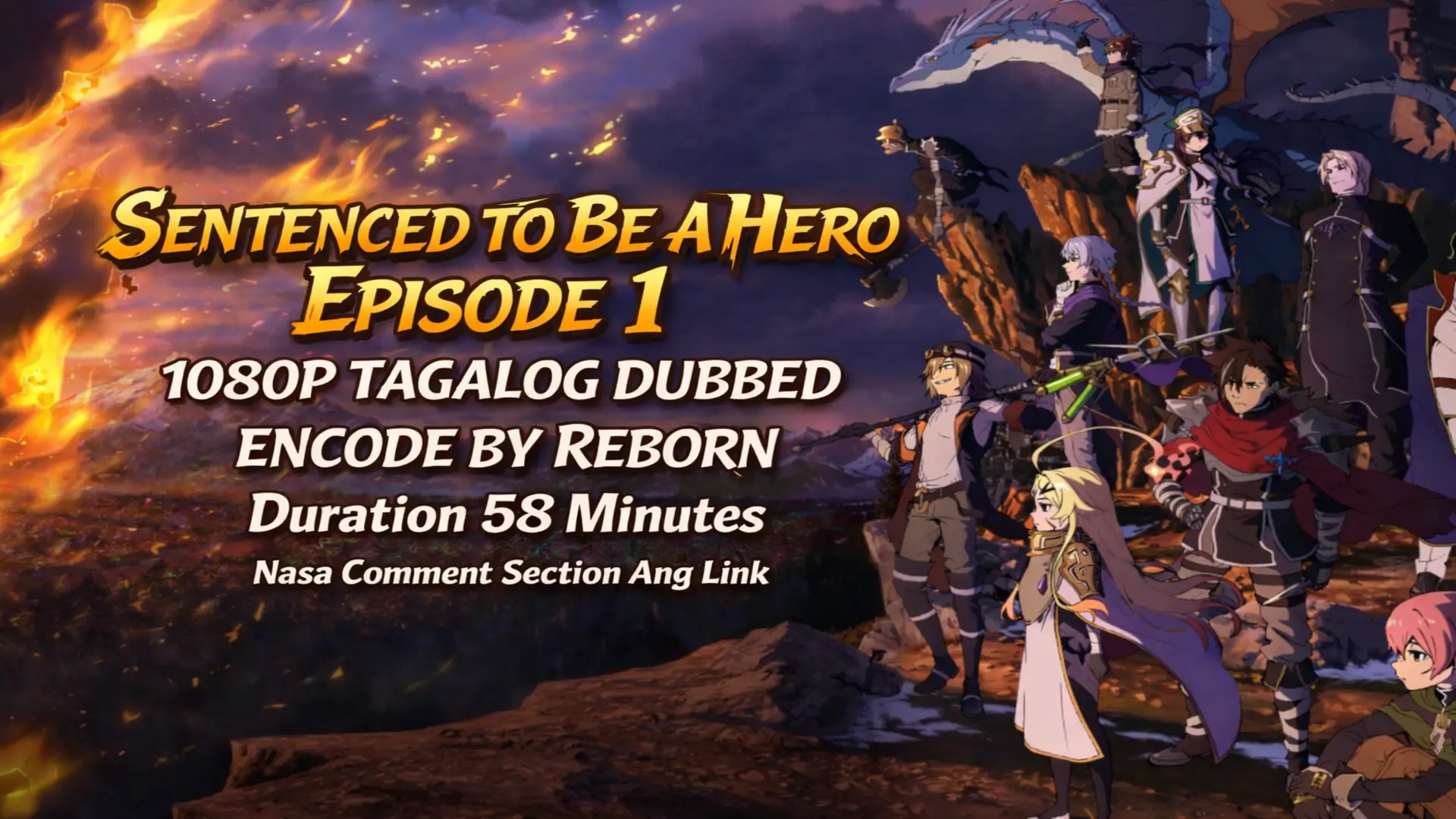 Sentenced To Be Hero Episode 1 1080 Tagalog Dubbed Encode By Reborn