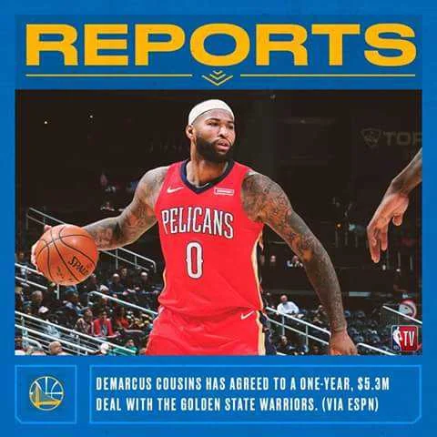 Demarcus cousins in gsw!
