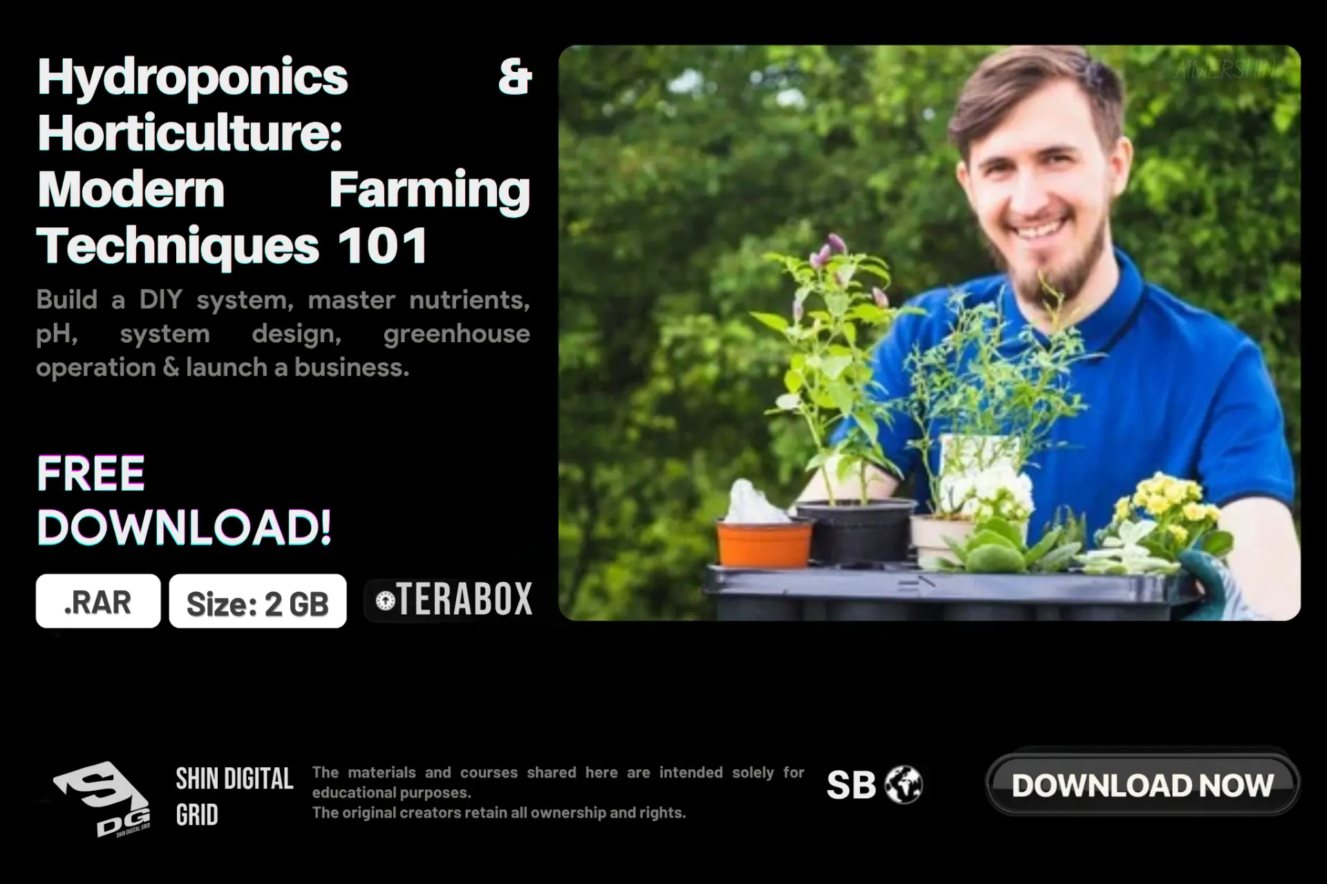 [Udemy] Hydroponics & Horticulture: Modern Farming Techniques 101 | By: Edutainment UK | DDL | 2 GB