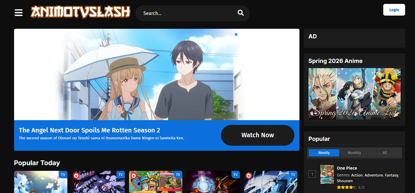 Anime Free Streaming Site (ANIMOTVSLASH)